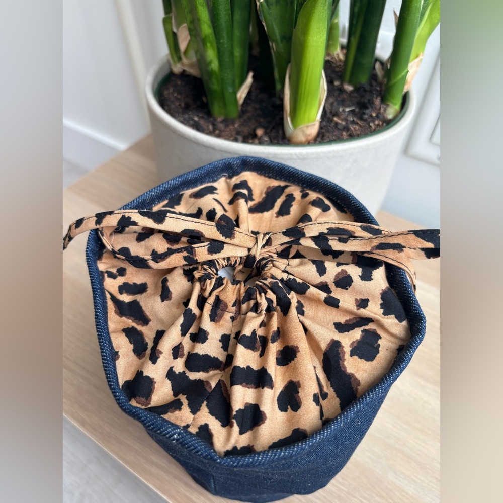 NEW - BALZAC x CAUDALIE | Blue and Leopard Print Women's Bag - Picture 5 of 6